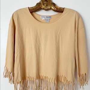 Vintage Nancy heller fringe tee